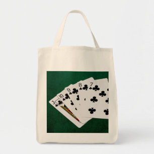 Bolsa Tote Mãos de póquer - resplendor reto - terno dos