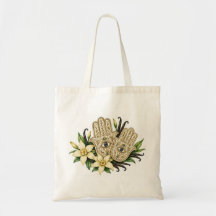 Mãos Hamsa com Flores de Baunilha e Olho do Mal