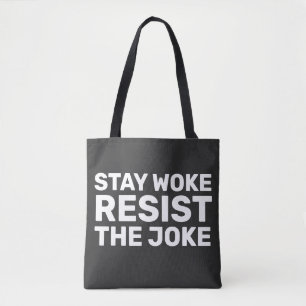 Bolsa Tote Mãos longe do movimento Mantenha-se acordado resis