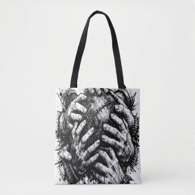 Bolsa Tote Mãos que agarram o Ba de Orkney (Frente)
