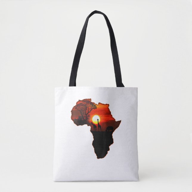 Bolsa Tote Mapa Africano de Camisas T Do Sol Sul-Africano (Frente)