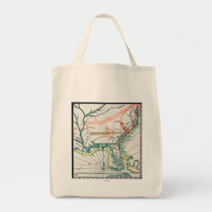 Bolsa Tote Mapa: America do Norte, 1742