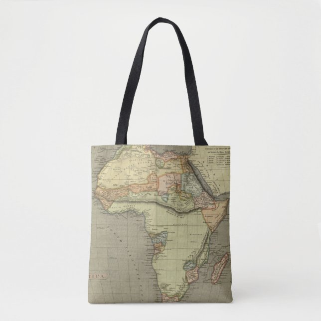 Bolsa Tote Mapa antigo antigo inspirado (Frente)