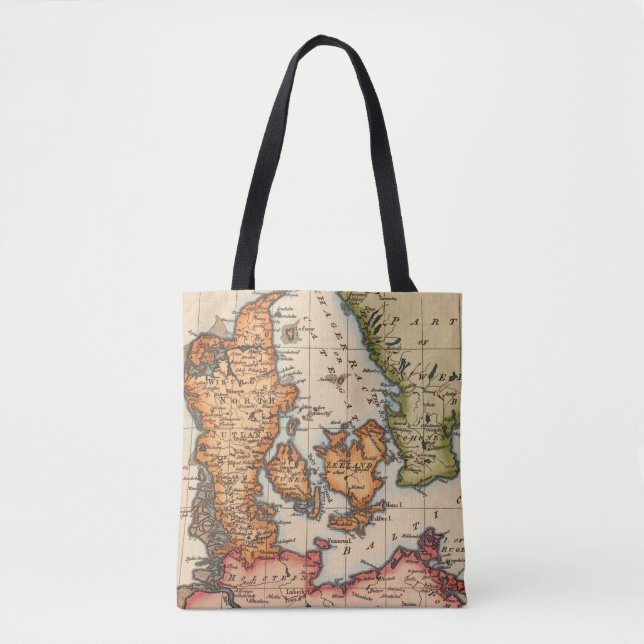 Bolsa Tote Mapa antigo antigo inspirado (10) (Frente)