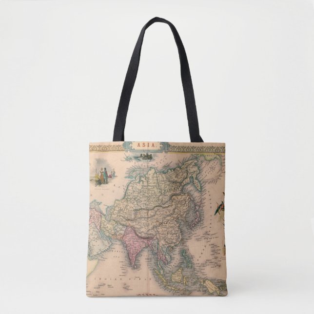 Bolsa Tote Mapa antigo antigo inspirado (11) (Frente)