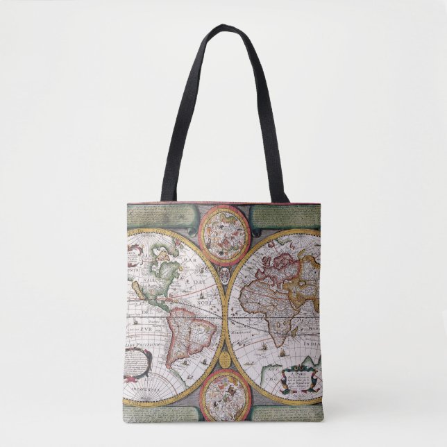 Bolsa Tote Mapa antigo antigo inspirado (12) (Frente)