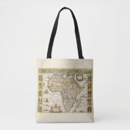 Bolsa Tote Mapa antigo da África por Hondius e Jansson