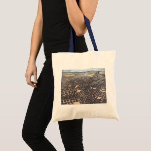 Bolsa Tote Mapa Antigo da Cidade de San Antonio, Texas, Vista