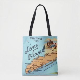 Bolsa Tote Mapa Antigo da Ilha Longa