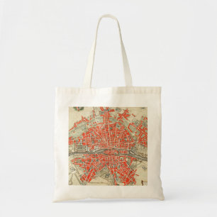 Bolsa Tote Mapa Antigo de Paris França (1721–1774)