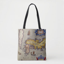 Bolsa Tote Mapa Antigo do Japão por Mercator e Hondius