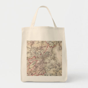 Bolsa Tote Mapa: Boston, 1883