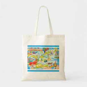 Bolsa Tote Mapa Colorido das Ilhas Virgens Tote