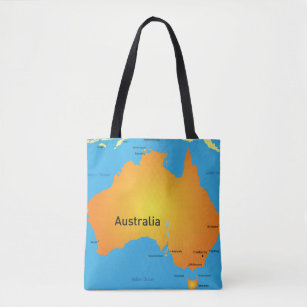 Bolsa Tote Mapa Da Austrália