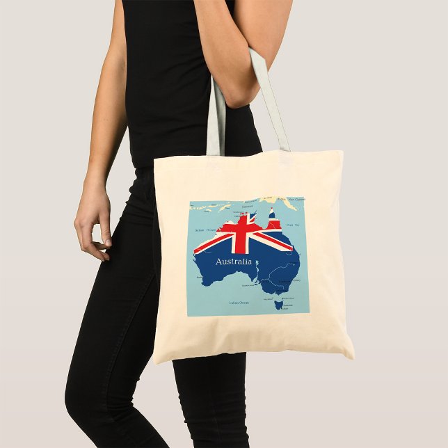 Bolsa Tote Mapa da Austrália Tote Bag (Criador carregado)