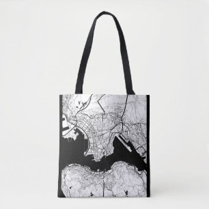 Bolsa Tote Mapa da China Hong Kong