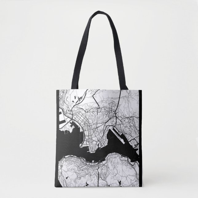 Bolsa Tote Mapa da China Hong Kong (Frente)