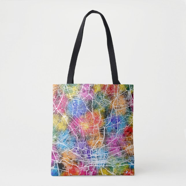 Bolsa Tote Mapa da Cidade da África do Sul de Joanesburgo (Frente)