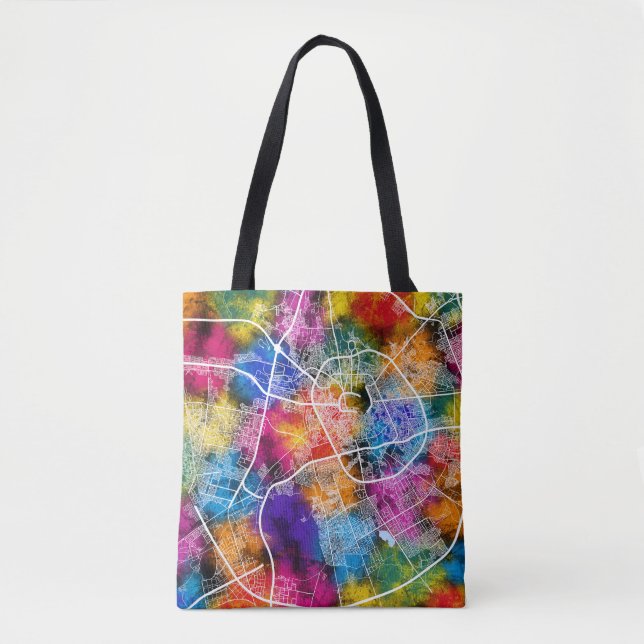 Bolsa Tote Mapa da Cidade da Arábia Saudita (Frente)