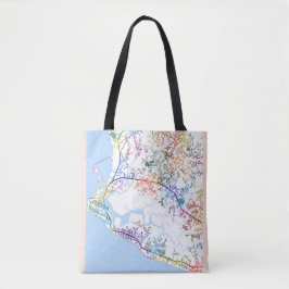 Bolsa Tote Mapa da Cidade da Libéria na Monróvia