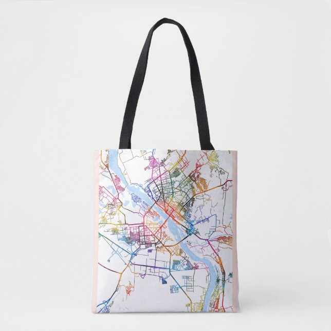 Bolsa Tote Mapa da cidade da Rússia de Novosibirsk (Frente)