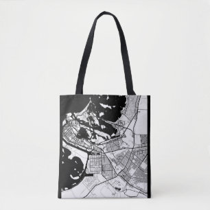 Bolsa Tote Mapa da Cidade de Abu Dhabi Emirados Árabes Unidos