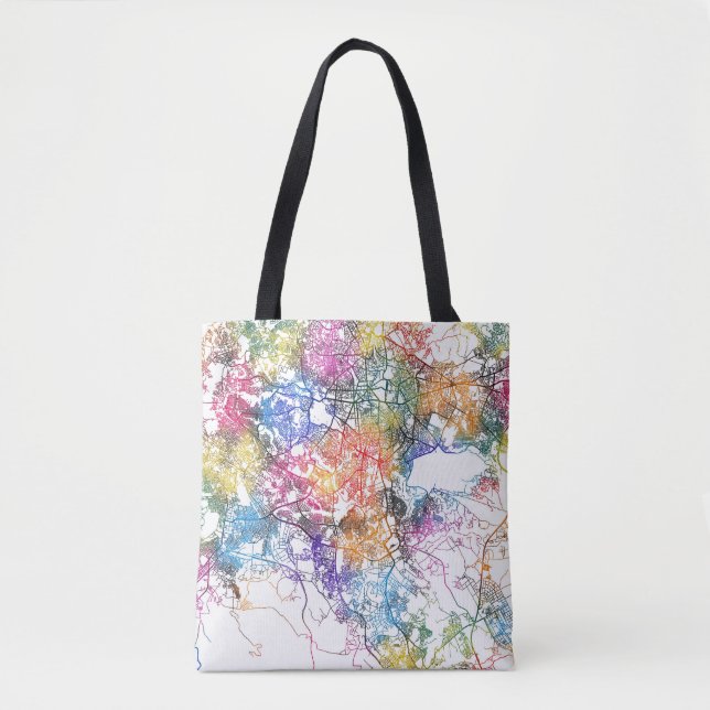 Bolsa Tote Mapa da Cidade de Addis Ababa na Etiópia (Frente)