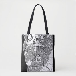 Bolsa Tote Mapa da Cidade de Adelaide Austrália