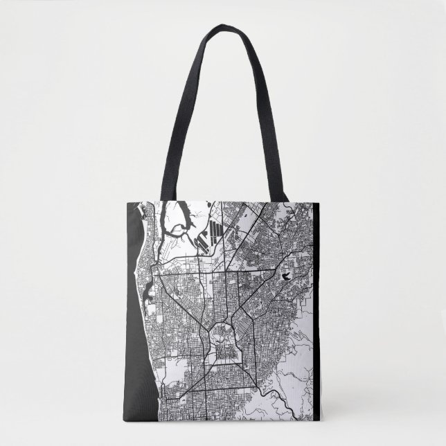 Bolsa Tote Mapa da Cidade de Adelaide Austrália (Frente)