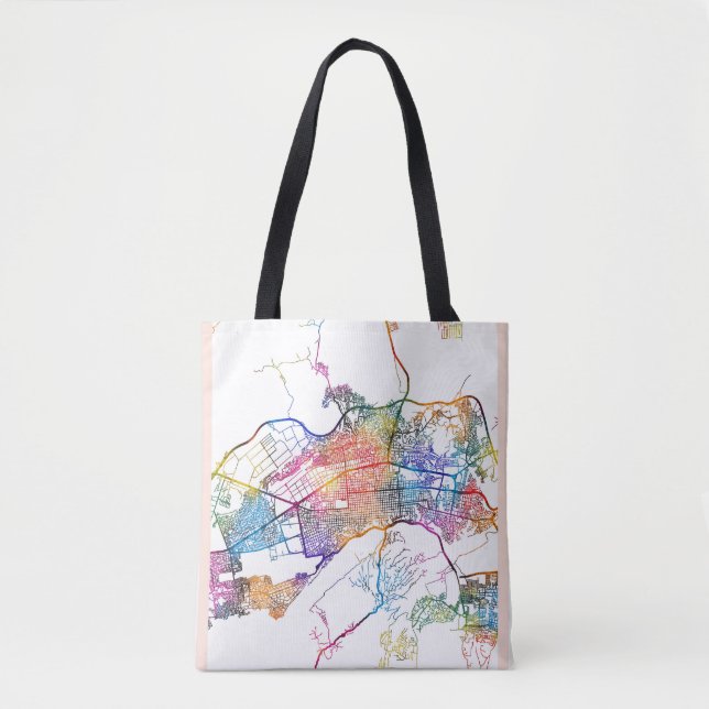 Bolsa Tote Mapa da Cidade de Barquisimeto Venezuela (Frente)