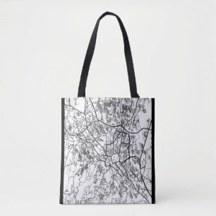 Bolsa Tote Mapa da Cidade de Bogor Indonésia