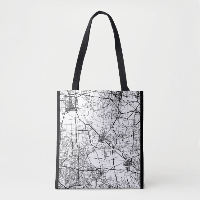 Bolsa Tote Mapa da Cidade de Bozhou China (Frente)