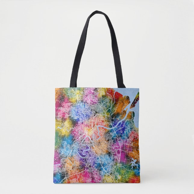 Bolsa Tote Mapa da cidade de Brisbane na Austrália (Frente)