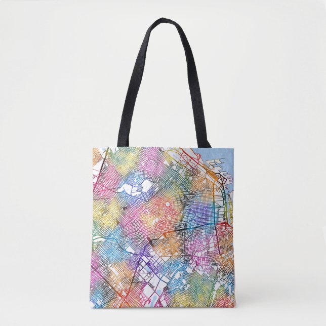 Bolsa Tote Mapa da cidade de Buenos Aires na Argentina (Frente)