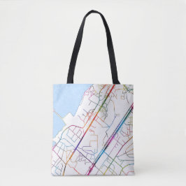 Bolsa Tote Mapa da Cidade de Camayenne Guiné
