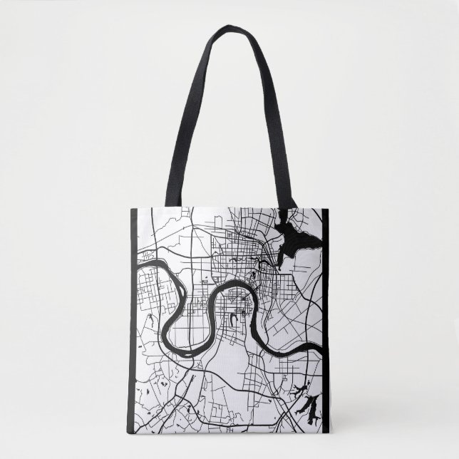Bolsa Tote Mapa da Cidade de Changde China (Frente)
