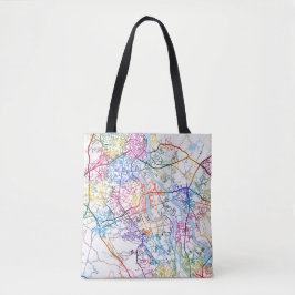Bolsa Tote Mapa da Cidade de Chaozhou China