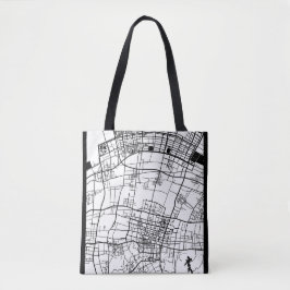 Bolsa Tote Mapa da Cidade de Cixi China