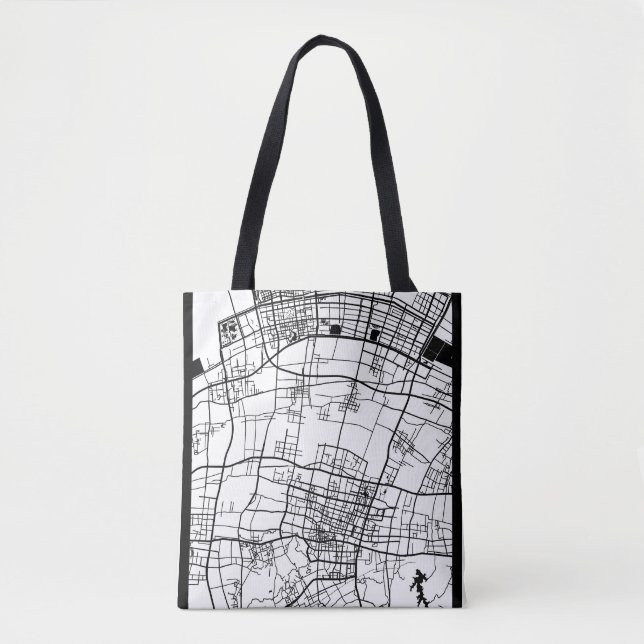 Bolsa Tote Mapa da Cidade de Cixi China (Frente)
