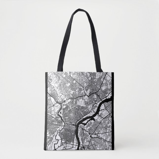 Bolsa Tote Mapa da Cidade de Filadélfia EUA (Frente)