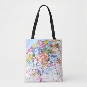 Bolsa Tote Mapa da Cidade de Havana Cuba
