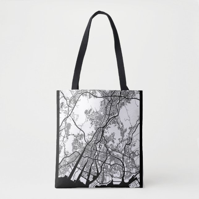 Bolsa Tote Mapa da Cidade de Hiroshima Japão (Frente)
