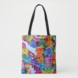 Bolsa Tote Mapa da Cidade de Huainan na China