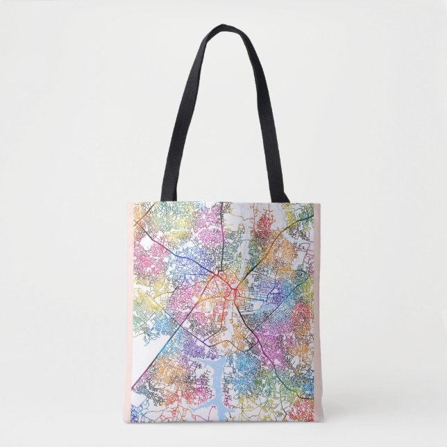 Bolsa Tote Mapa da Cidade de Ilorin Nigéria (Frente)
