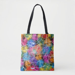 Bolsa Tote Mapa da cidade de Jinan China