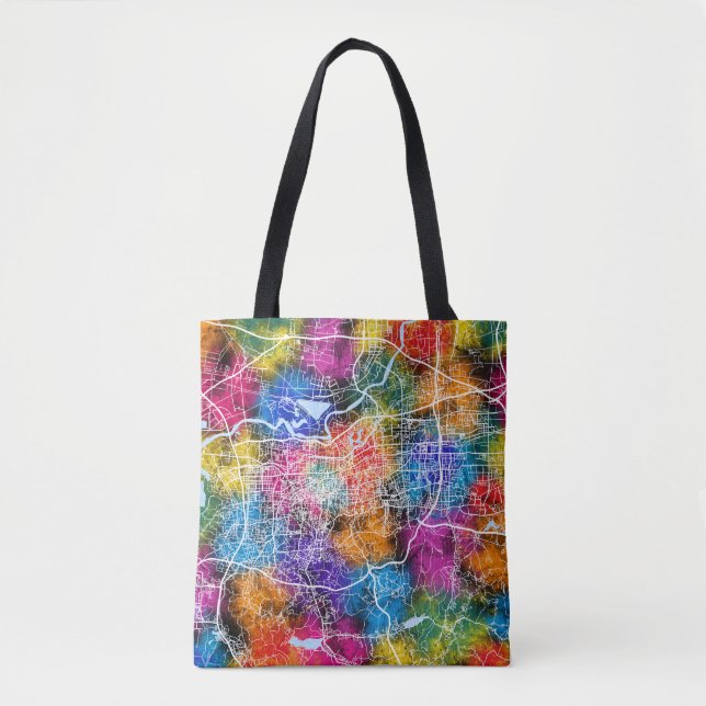 Bolsa Tote Mapa da cidade de Jinan China (Frente)