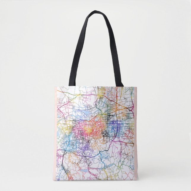Bolsa Tote Mapa da cidade de Jinan China (Frente)