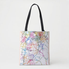 Bolsa Tote Mapa da Cidade de Jinzhong China