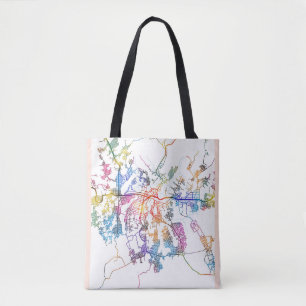 Bolsa Tote Mapa da Cidade de Kananga República Democrática do
