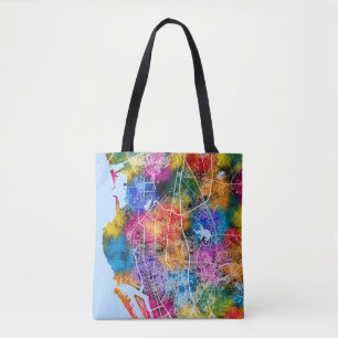 Bolsa Tote Mapa da cidade de Kaohsiung em Taiwan